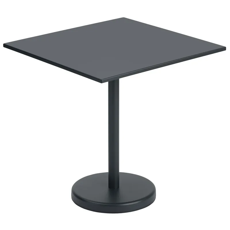 Linear Stahltisch 70 x 70cm Black de Muuto – photo du produit