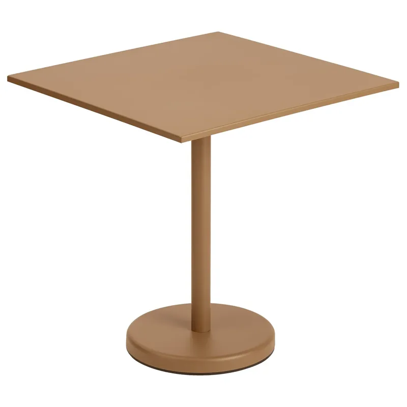 Linear Stahltisch 70 x 70cm Burnt orange by Muuto – product photo