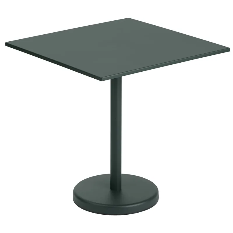 Linear Stahltisch 70 x 70cm Dark green by Muuto – product photo