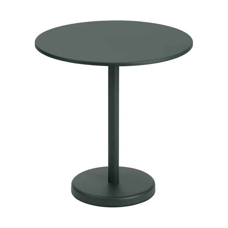 Linear Stahltisch Ø70cm Dark green de Muuto – photo du produit