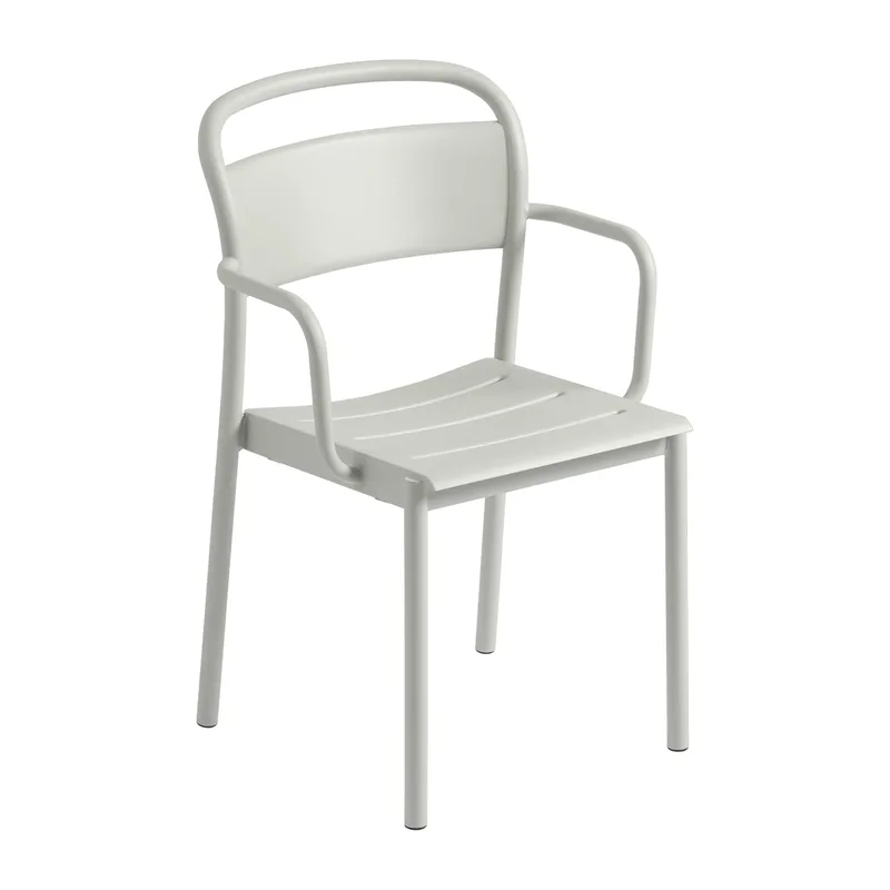 Linear steel armchair Armstuhl Grey (RAL 7044) by Muuto – product photo