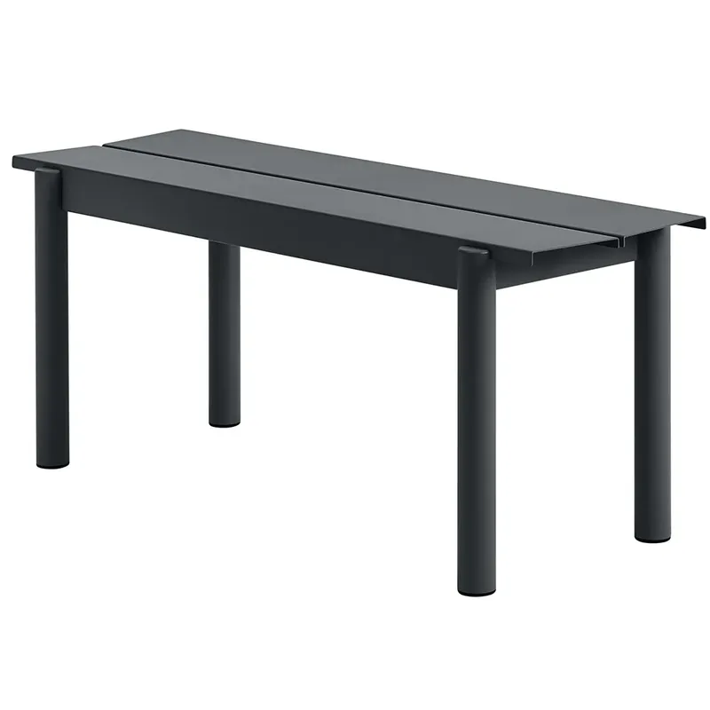 Linear Steel Bank 110x34 cm Anthracite Black von Muuto – Produktfoto