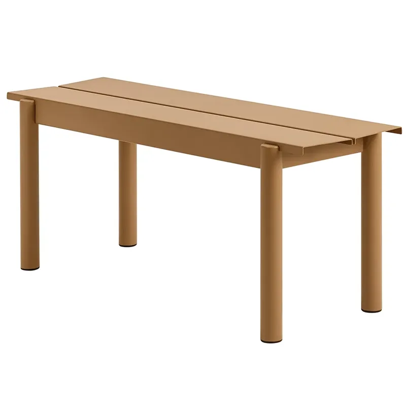 Linear Steel Bank 110x34 cm Burnt Orange von Muuto – Produktfoto