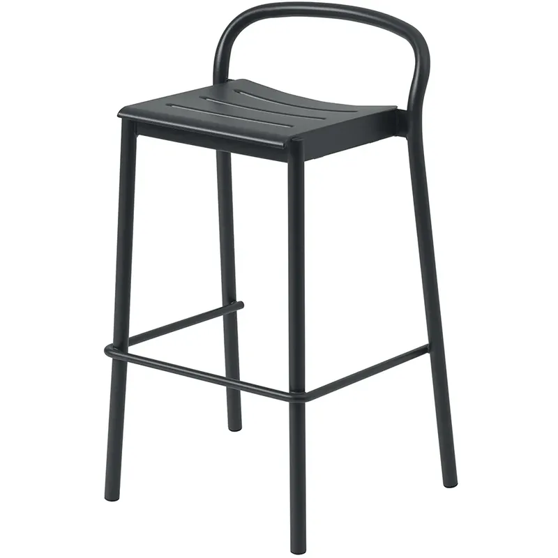 Linear Steel Barhocker Anthracite Black by Muuto – product photo