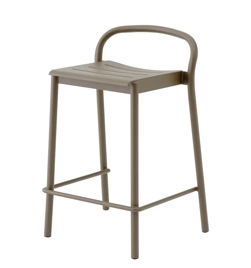 Linear Steel Barhocker Taupe de Muuto – photo du produit