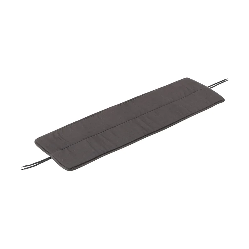 Linear Steel bench pad 110x32,5 cm Dark grey by Muuto – product photo
