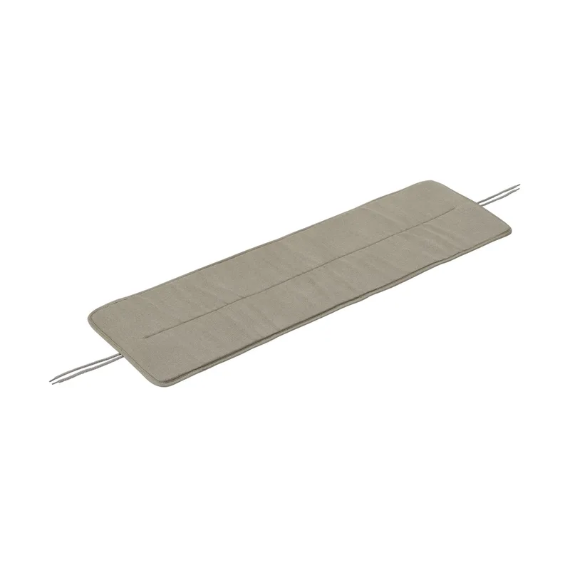 Linear Steel bench pad 110x32,5 cm Light grey by Muuto – product photo
