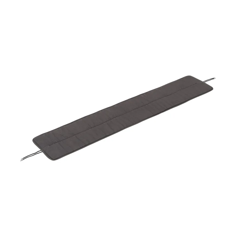 Linear Steel bench pad 170x32,5 cm Dark grey by Muuto – product photo