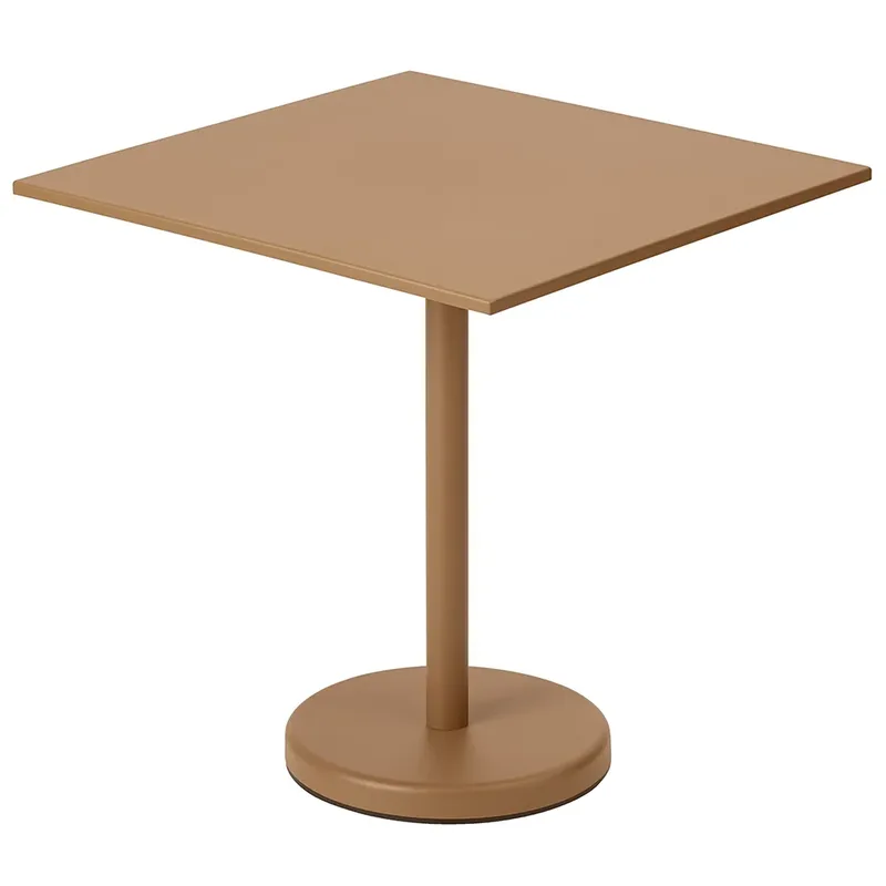 Linear Steel Bistrotisch 70x70 cm Burnt Orange von Muuto – Produktfoto