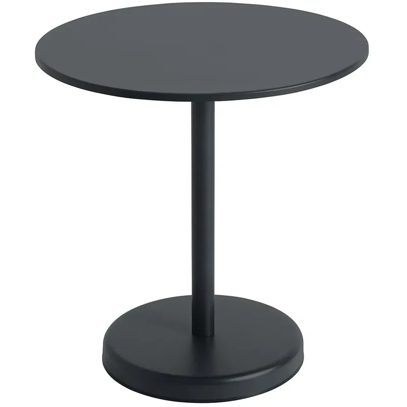 Linear Steel Bistrotisch Ø70 cm Anthracite Black von Muuto – Produktfoto