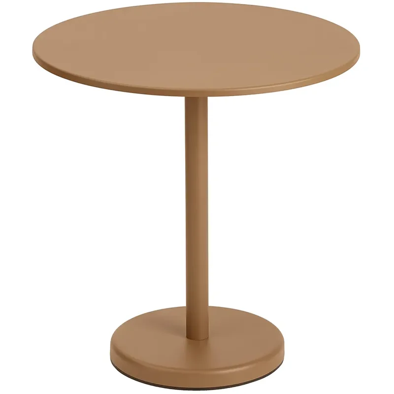 Linear Steel Bistrotisch Ø70 cm Burnt Orange von Muuto – Produktfoto