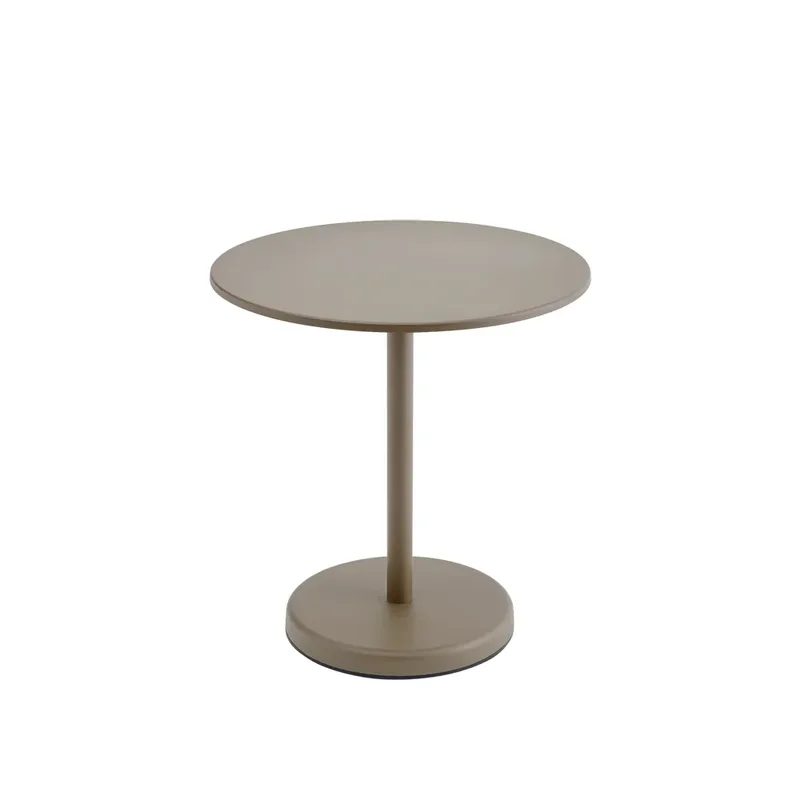 Linear Steel Bistrotisch Ø70 Taupe de Muuto – photo du produit
