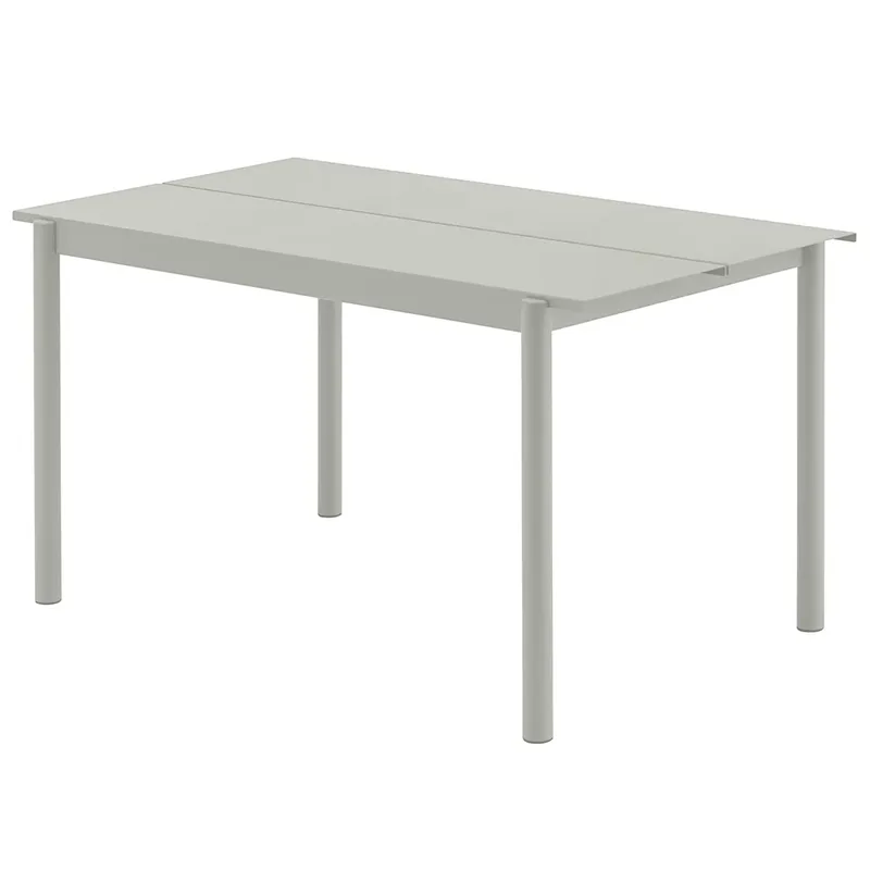 Linear Steel Esstisch 140X75 cm Grey van Muuto – productfoto