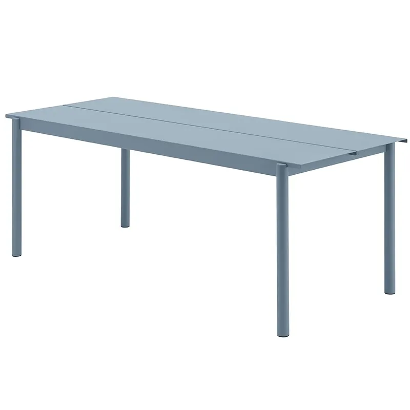 Linear Steel Esstisch 200X75 cm Pale Blue von Muuto – Produktfoto