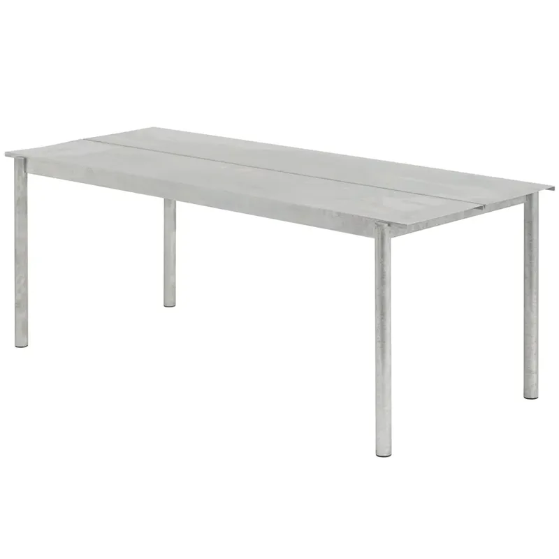 Linear Steel Esstisch 200X75 cm Warm Galvanized Steel by Muuto – product photo