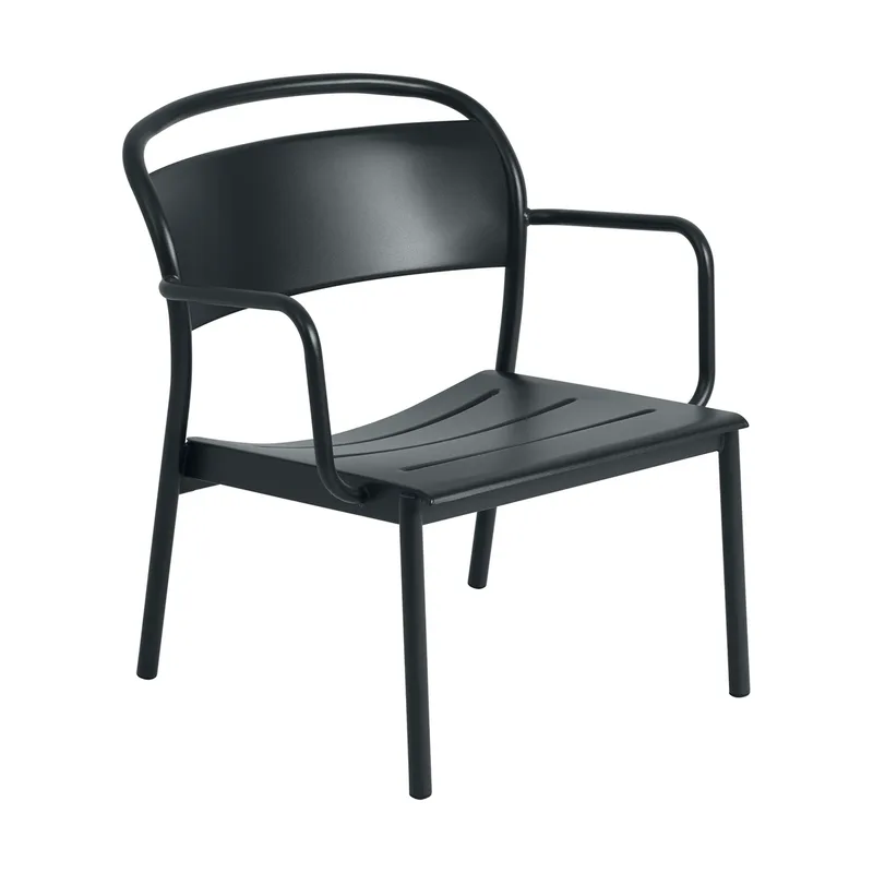 Linear Steel Loungesessel Anthracite black by Muuto – product photo