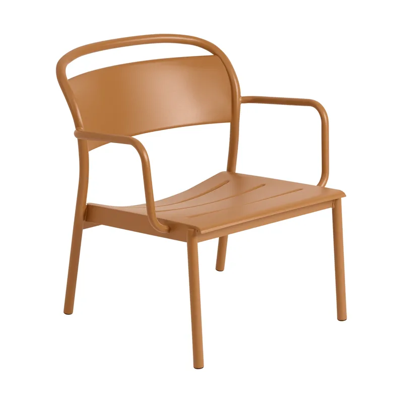 Linear Steel Loungesessel Burnt orange by Muuto – product photo