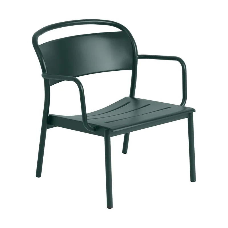 Linear Steel Loungesessel Dark green by Muuto – product photo