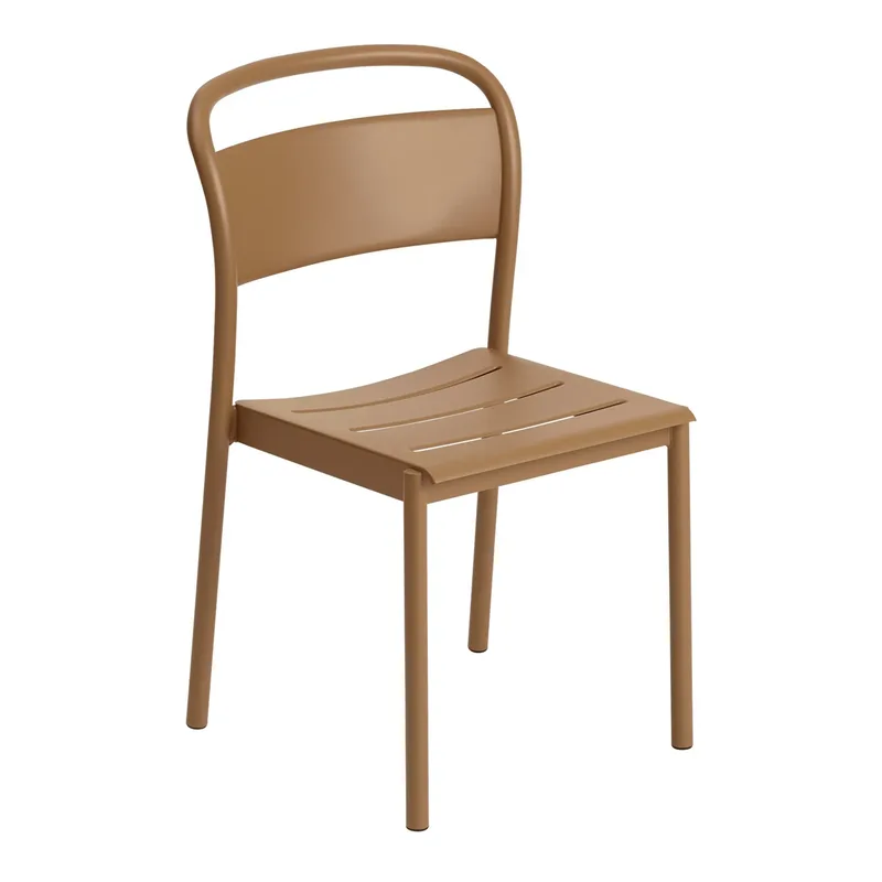 Linear steel side chair Stahlstuhl Burnt orange by Muuto – product photo