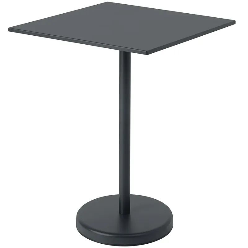Linear Steel Stehtisch 70x70 h: 95 cm Anthracite Black von Muuto – Produktfoto