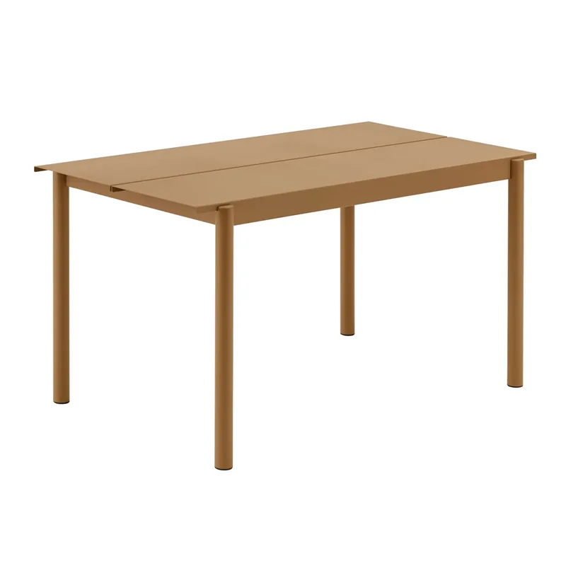 Linear steel table Stahltisch 140cm Burnt orange van Muuto – productfoto