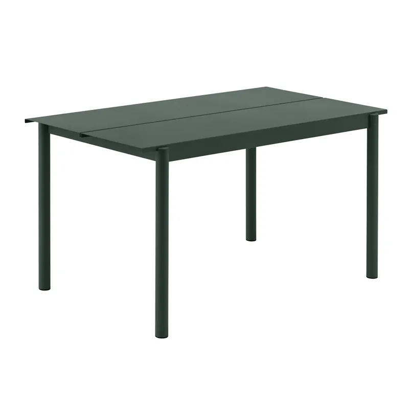 Linear steel table Stahltisch 140cm Dark green by Muuto – product photo