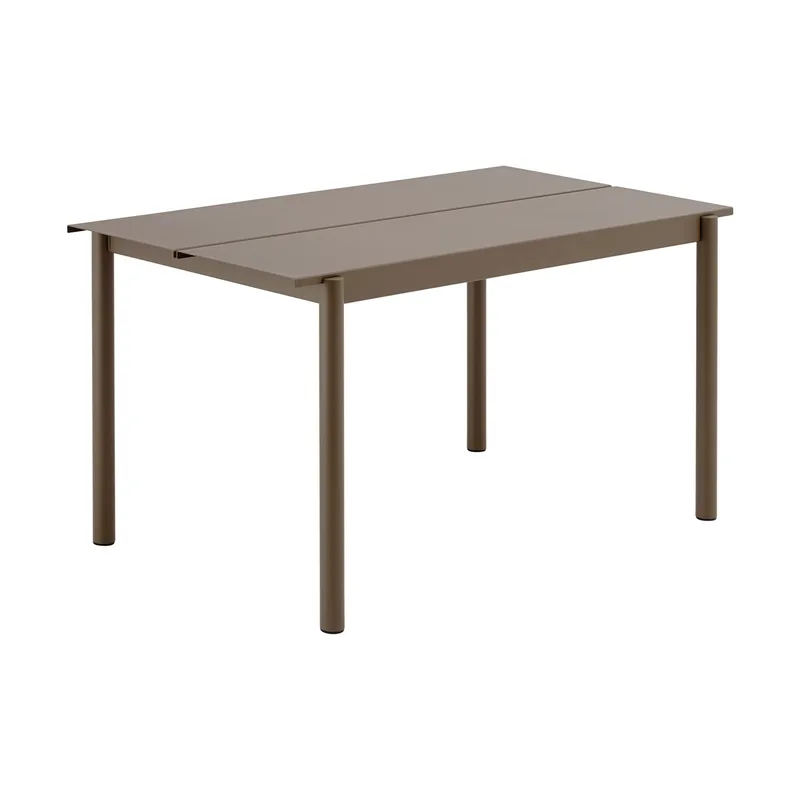 Linear steel table Stahltisch 140cm Taupe by Muuto – product photo