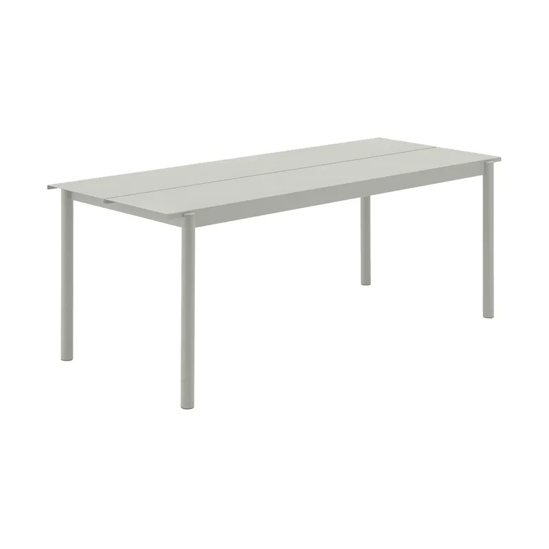 Linear steel table Stahltisch 75 x 200cm Grey by Muuto – product photo