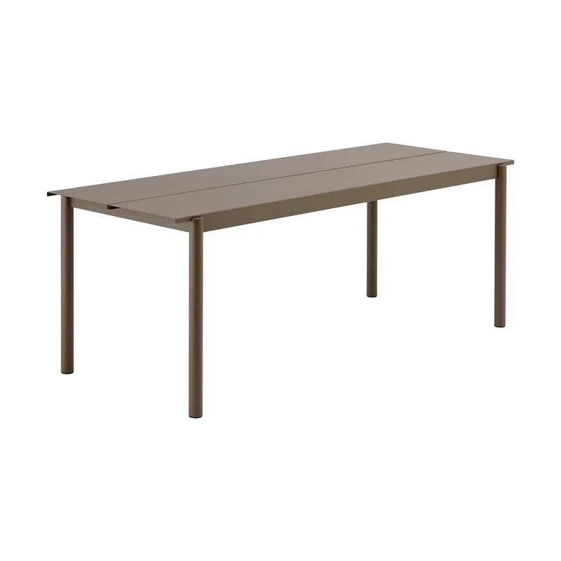 Linear steel table Stahltisch 75 x 200cm Taupe de Muuto – photo du produit