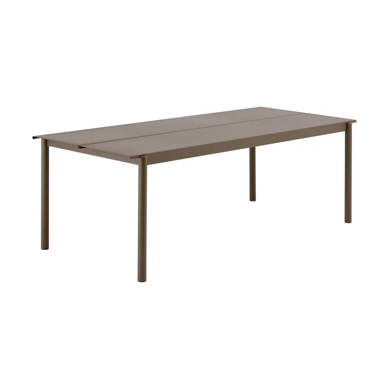 Linear Steel Tisch Taupe, 220x90 cm von Muuto – Produktfoto