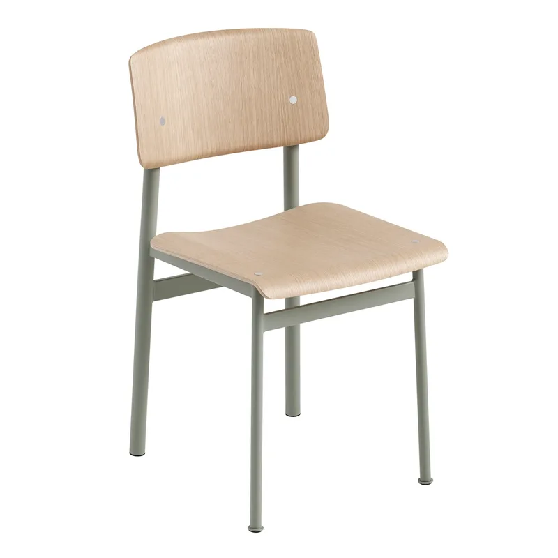 Loft Chair Stuhl Dusty green-Eiche by Muuto – product photo