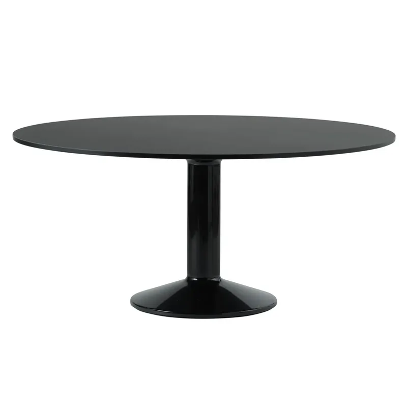 Midst Esstisch 160 cm - Black Linoleum Black van Muuto – productfoto