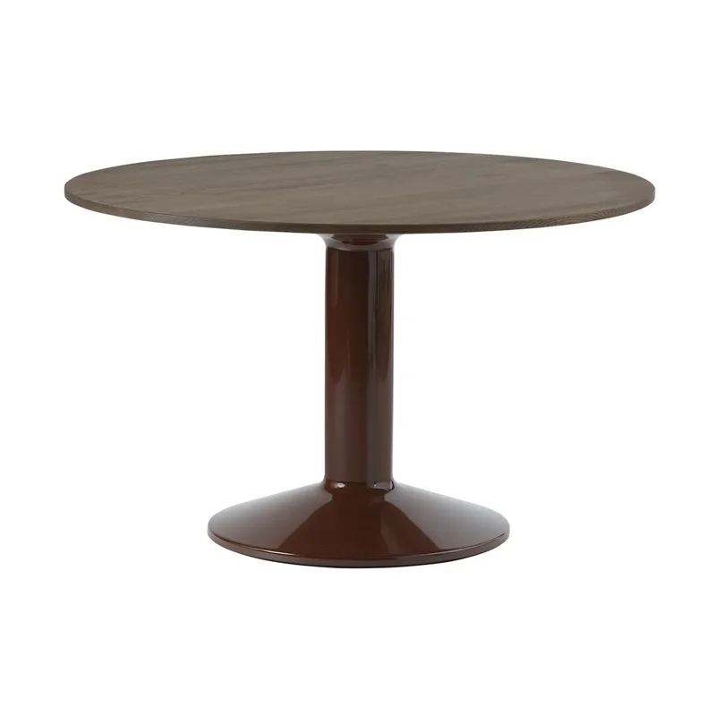 Midst Säulentisch Dark oiled oak-dark red, Ø120 cm van Muuto – productfoto