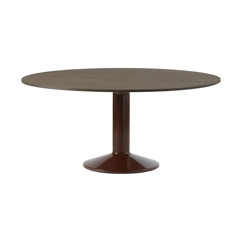 Midst Säulentisch Dark oiled oak-dark red, Ø160 cm von Muuto – Produktfoto