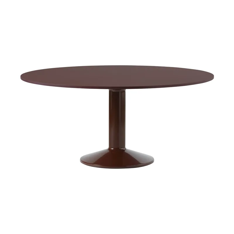 Midst Säulentisch Dark red linoleum-dark red, Ø160 cm von Muuto – Produktfoto