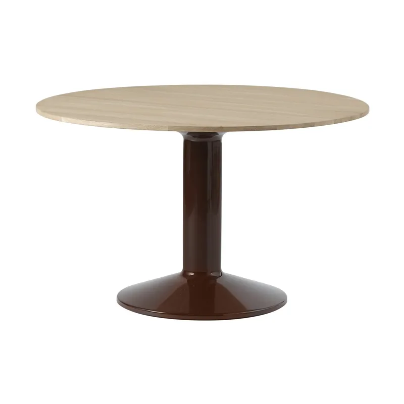 Midst Säulentisch Oiled oak-dark red, Ø120 cm von Muuto – Produktfoto