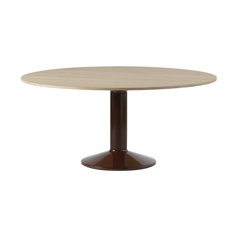Midst Säulentisch Oiled oak-dark red, Ø160 cm von Muuto – Produktfoto