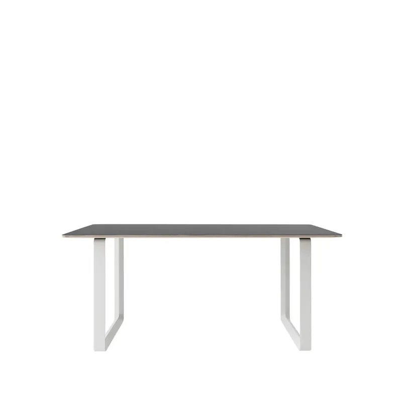 Muuto 70/70 Esstisch 170 x 85cm Black linoleum-Plywood-White fra Muuto – produktbillede