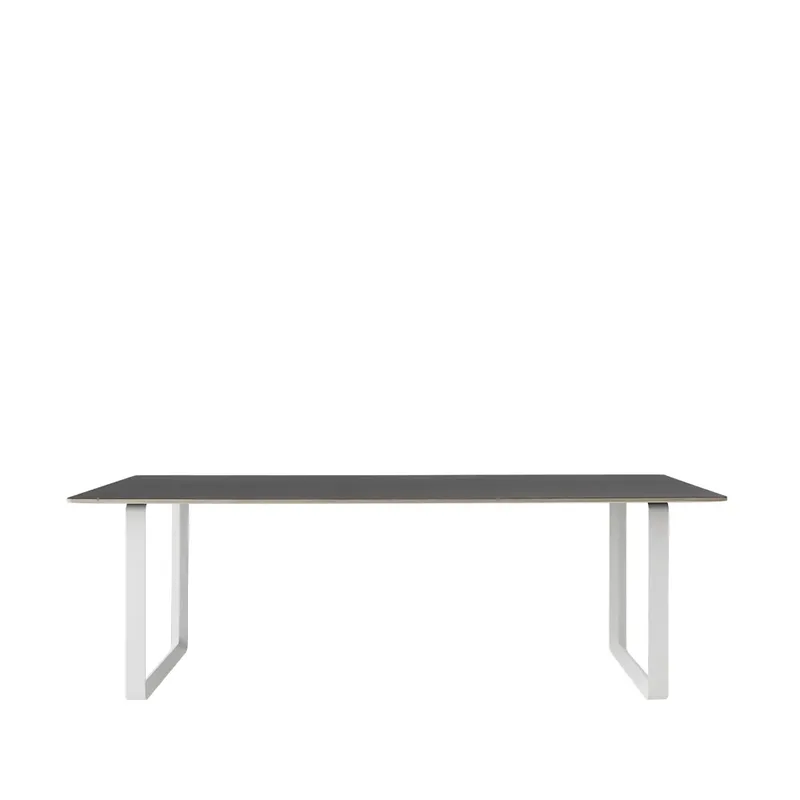 Muuto 70/70 Esstisch 225 x 90cm Black linoleum-Plywood-White från Muuto – produktbild