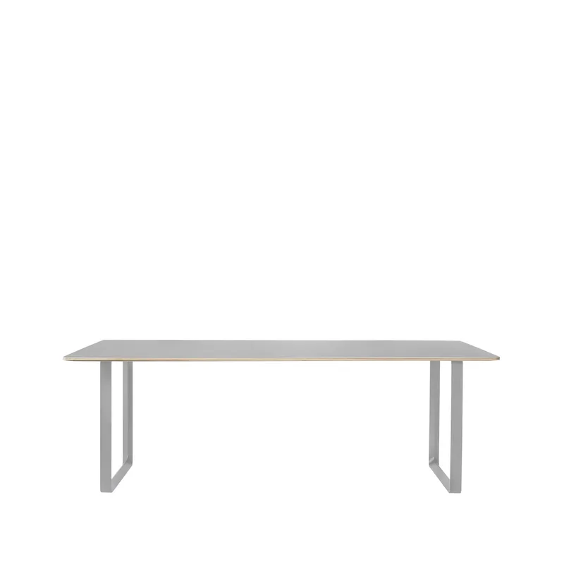Muuto 70/70 Esstisch 225 x 90cm Grey linoleum-Plywood-Grey från Muuto – produktbild