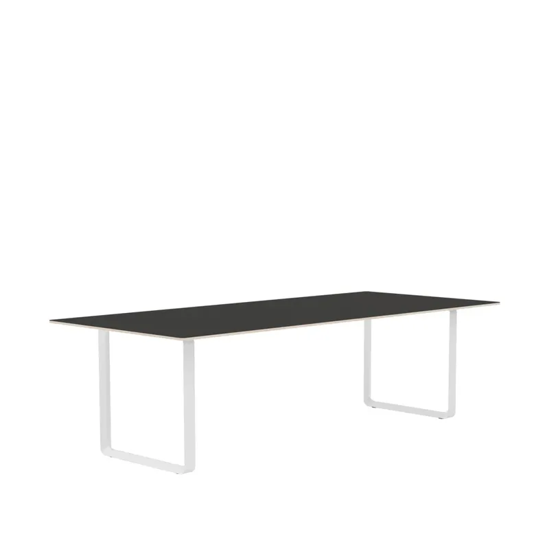 Muuto 70/70 Esstisch 255 x 108cm Black linoleum-Plywood-White från Muuto – produktbild