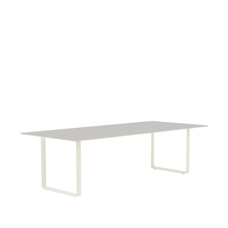 Muuto 70/70 Esstisch 255 x 108cm Grey linoleum-Plywood-Sand från Muuto – produktbild