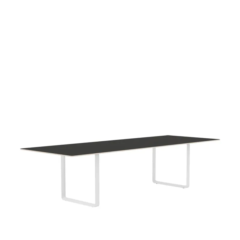 Muuto 70/70 Esstisch 295 x 108cm Black linoleum-Plywood-White från Muuto – produktbild