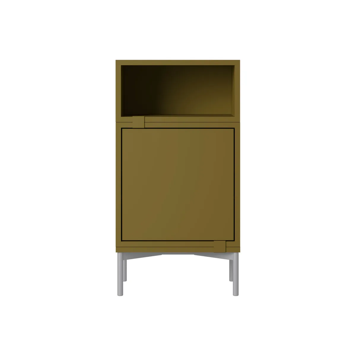 Nachttisch Stacked - Grün - mitteldichte bemalte Holzfaserplatte - Designer Julien De Smedt von Muuto – Produktfoto