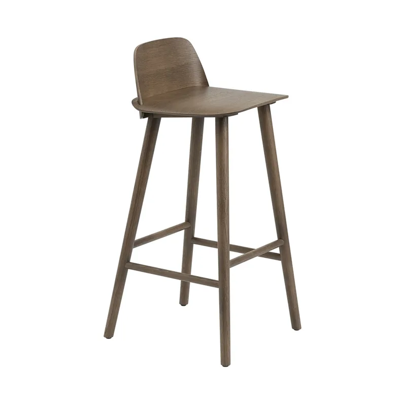 Nerd Barstuhl 65cm Stained dark brown by Muuto – product photo