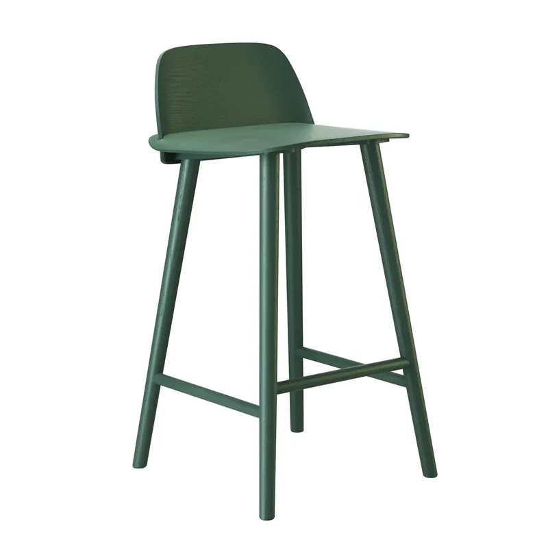Nerd Barstuhl 75cm Dunkelgrün van Muuto – productfoto