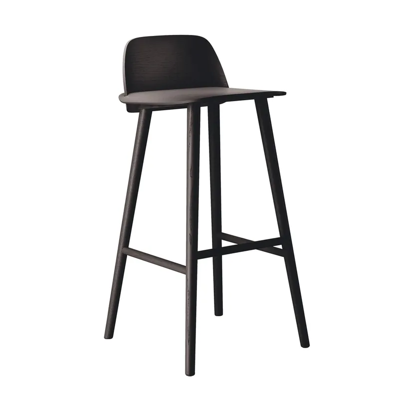 Nerd Barstuhl 75cm Schwarz von Muuto – Produktfoto