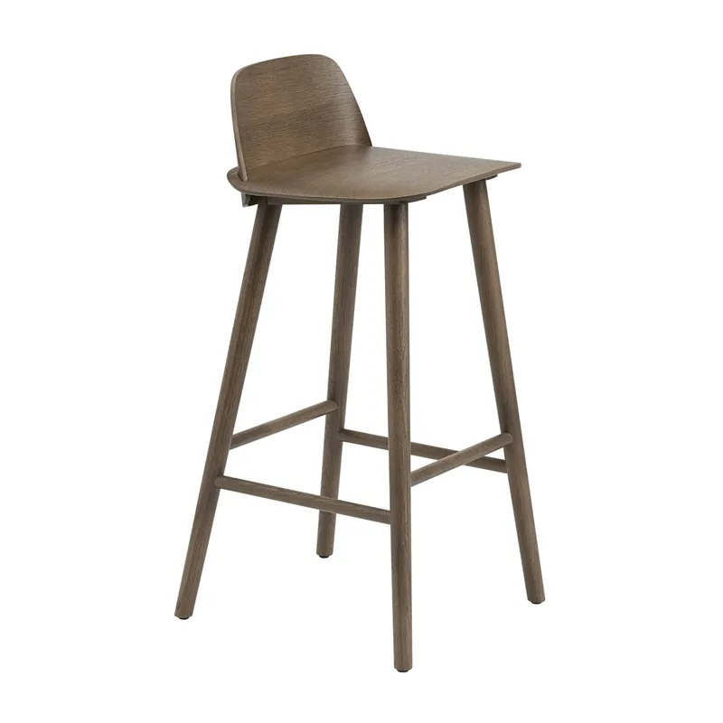 Nerd Barstuhl 75cm Stained dark brown by Muuto – product photo