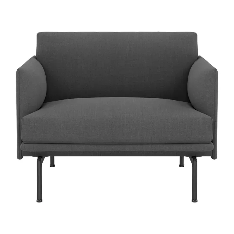 Outline Chair Black Base - Remix 163 Black von Muuto – Produktfoto
