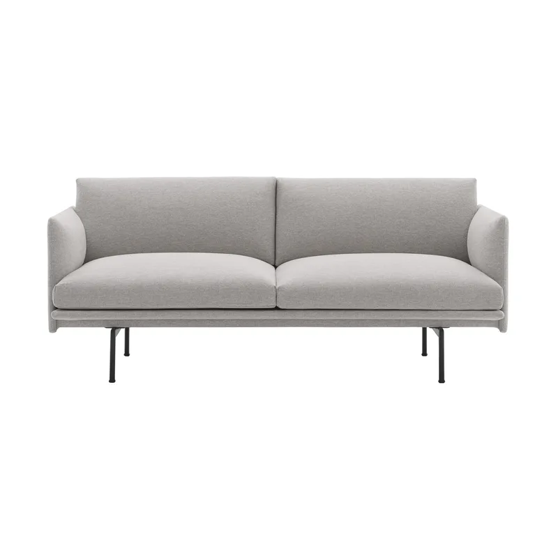 Outline Sofa 2-Sitzer Clay 12-Black von Muuto – Produktfoto